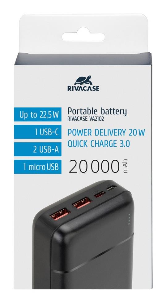 POWER BANK USB 20000MAH/VA2102 BLACK RIVACASE - Image 15