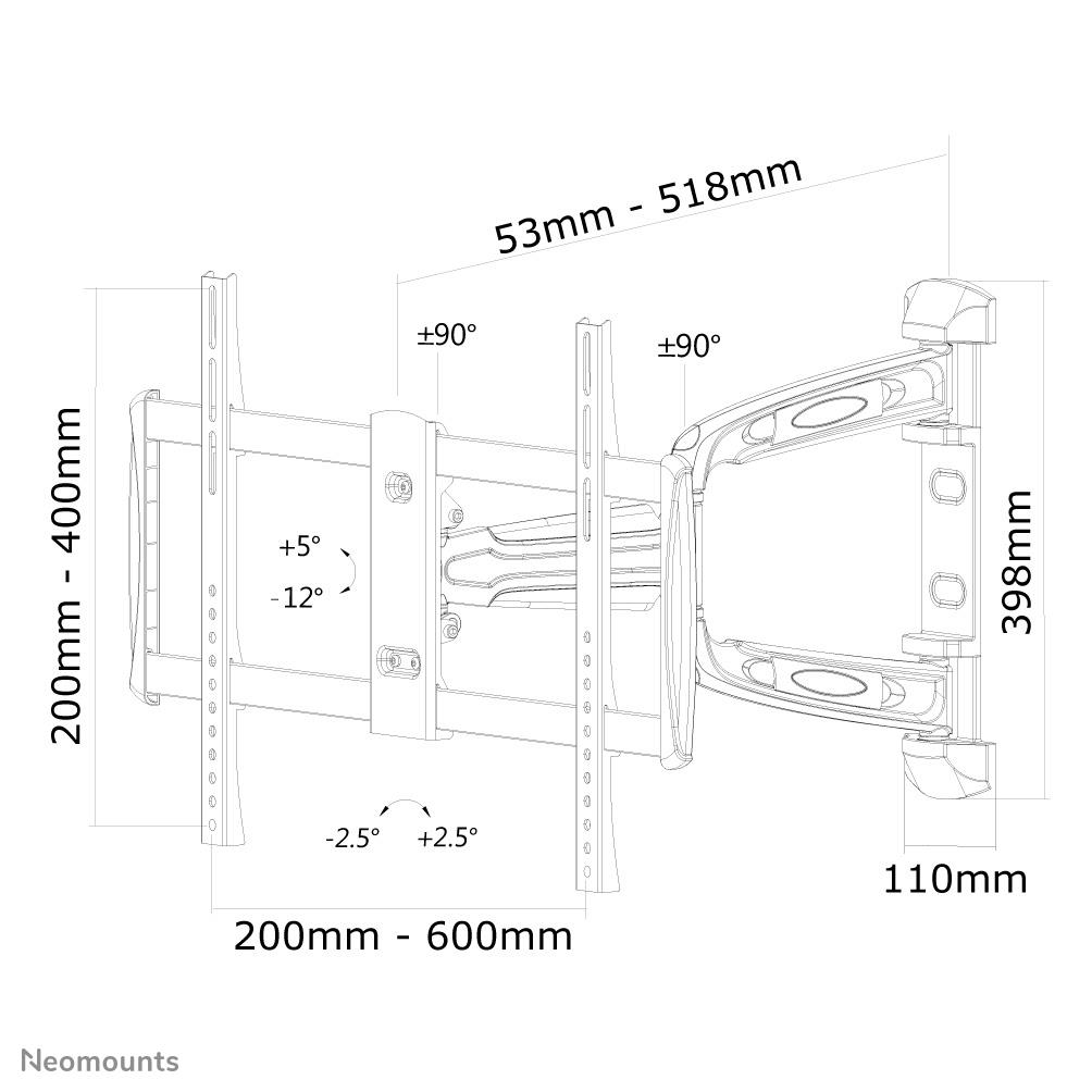 TV SET ACC WALL MOUNT SILVER/LED-W700SILVER NEOMOUNTS - Image 9