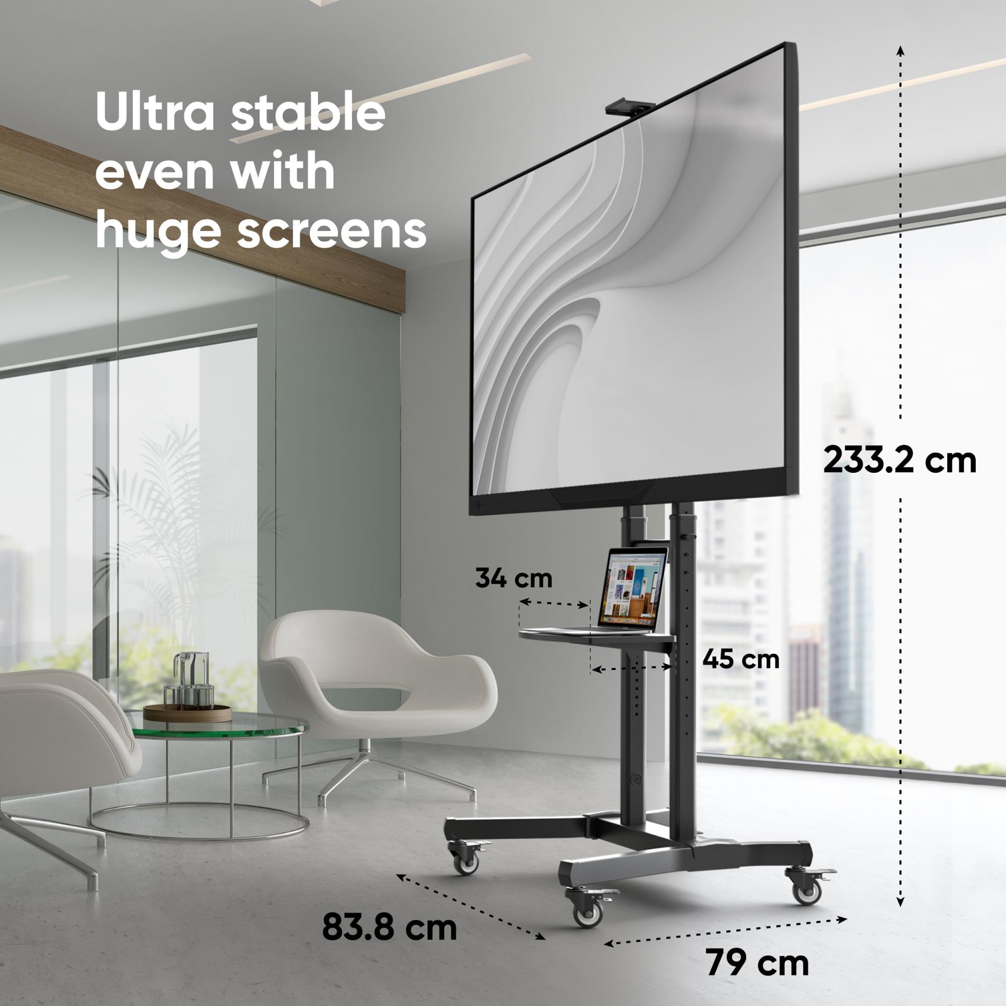 TV SET ACC MOBILE STAND/50-90"/BLACK TS1891-B ONKRON - Image 6