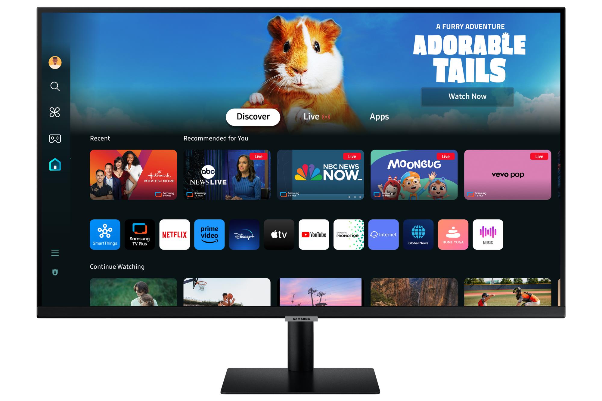 LCD Monitor SAMSUNG 27" TV Monitor/Smart Panel VA 1920x1080 16:9 60Hz Matte 4 ms Speakers Tilt Colour Black LS27DM500EUXDU - Image 5