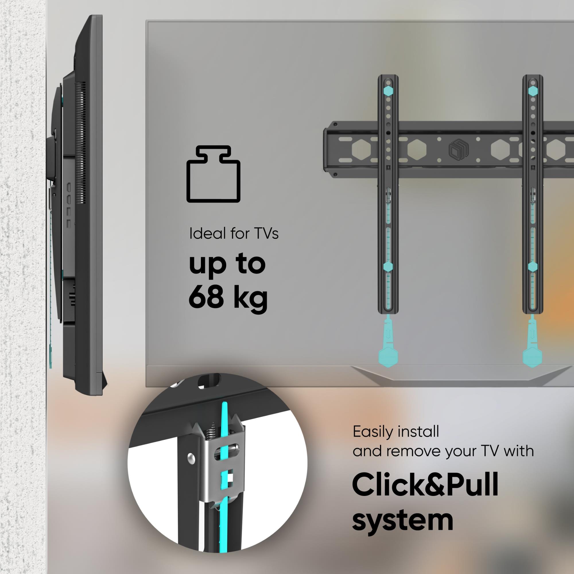 TV SET ACC WALL MOUNT /35-65"/BLACK FM5-B ONKRON - Image 4