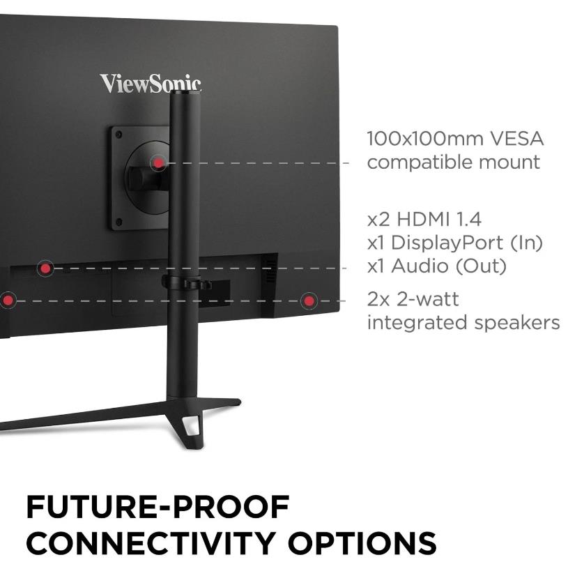 LCD Monitor VIEWSONIC VX2728J 27" Gaming Panel IPS 1920x1080 16:9 165Hz Matte 0.5 ms Speakers Swivel Pivot Height adjustable Tilt Colour Black VX2728J - Image 14