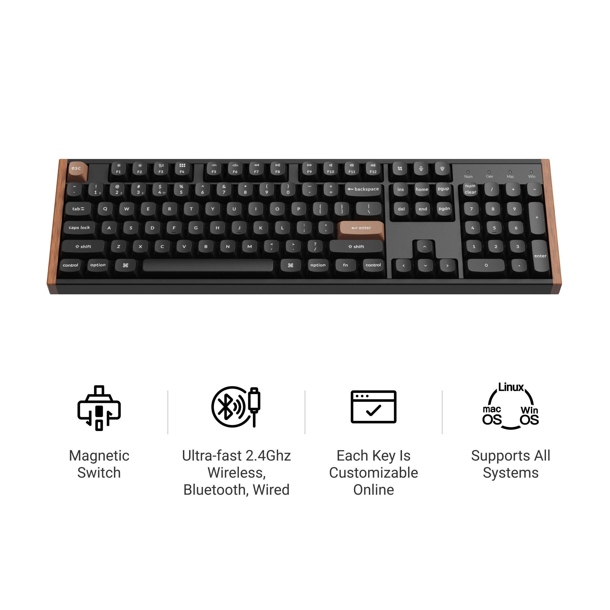 KEYBOARD WRL K10 HE SPECIAL ED/BLACK K10H-F1 KEYCHRON - Image 2