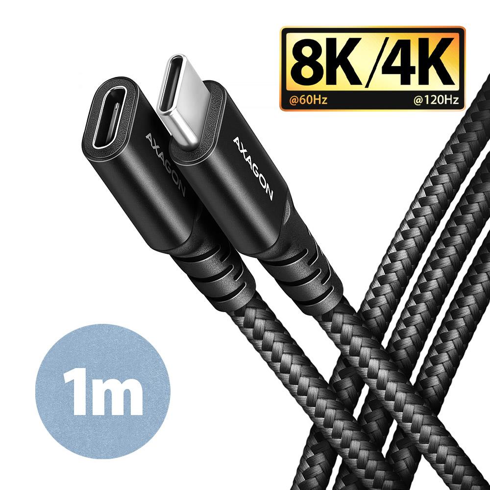 CABLE USB-C EXTENSION 1M/BLACK BUCM32-CF10AB AXAGON - Image 3