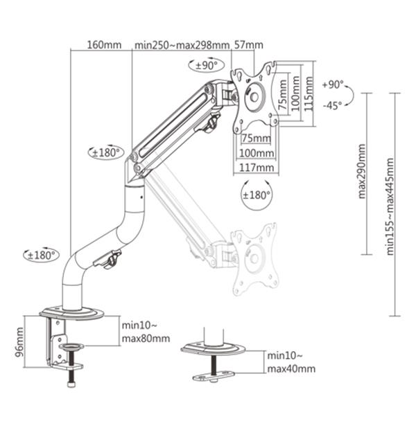 DISPLAY ACC MOUNTING ARM/17-32" MA-DA1-02 GEMBIRD - Image 6