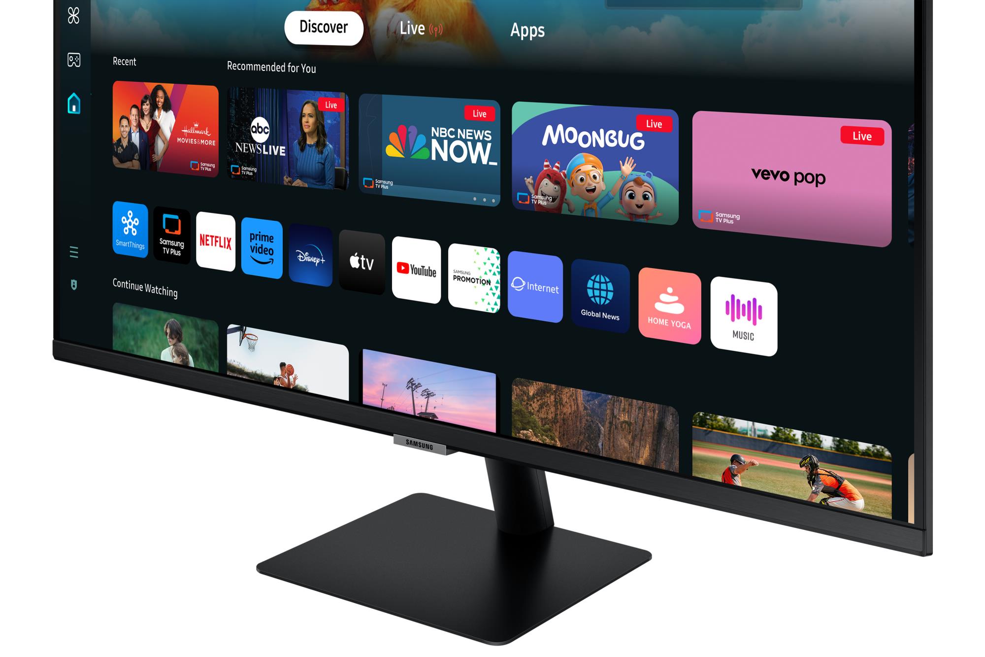LCD Monitor SAMSUNG 27" TV Monitor/Smart Panel VA 1920x1080 16:9 60Hz Matte 4 ms Speakers Tilt Colour Black LS27DM500EUXDU - Image 7