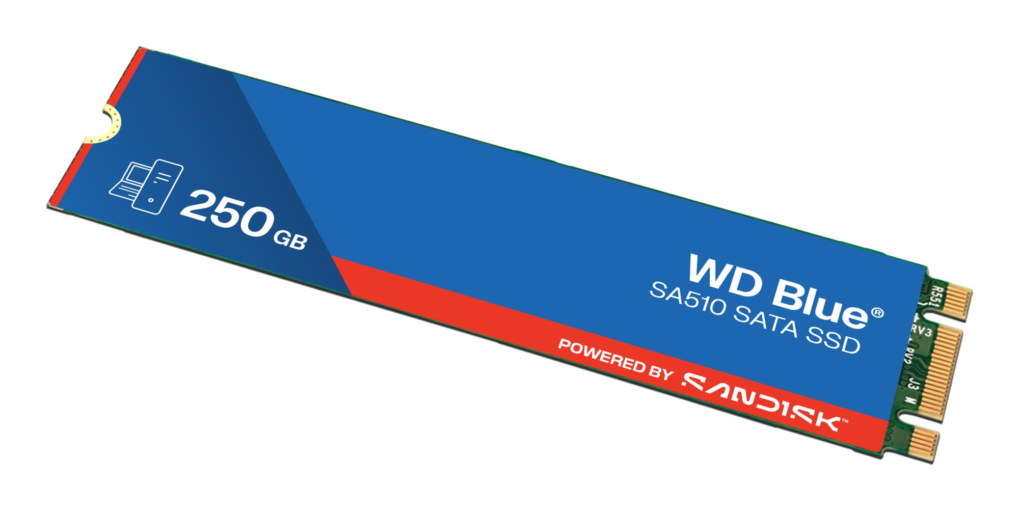 SSD SANDISK 100xTBW rating MTBF 1750000 h Read speed 555 MB/s Write speed 440 MB/s Serial ATA III M.2 250 GB POWERED BY SANDISK Blue SA510 WDS250G3B0B - Image 3