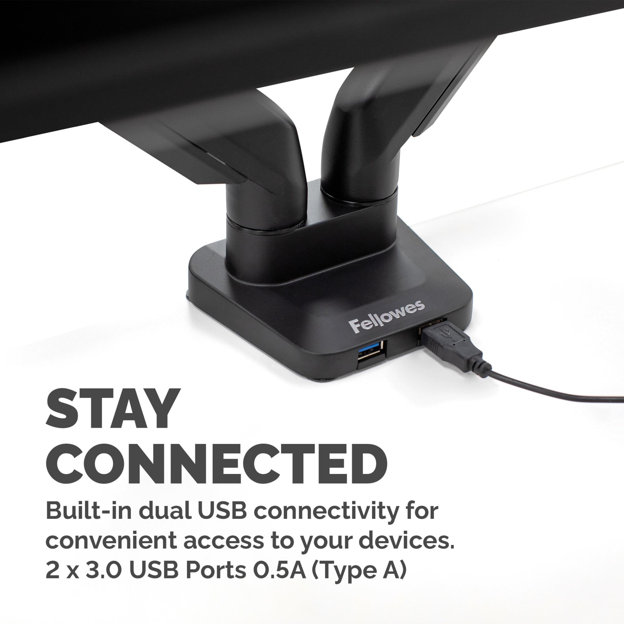MONITOR ACC DESK MOUNT DUAL/PLATINIUM 8042501 FELLOWES - Image 5