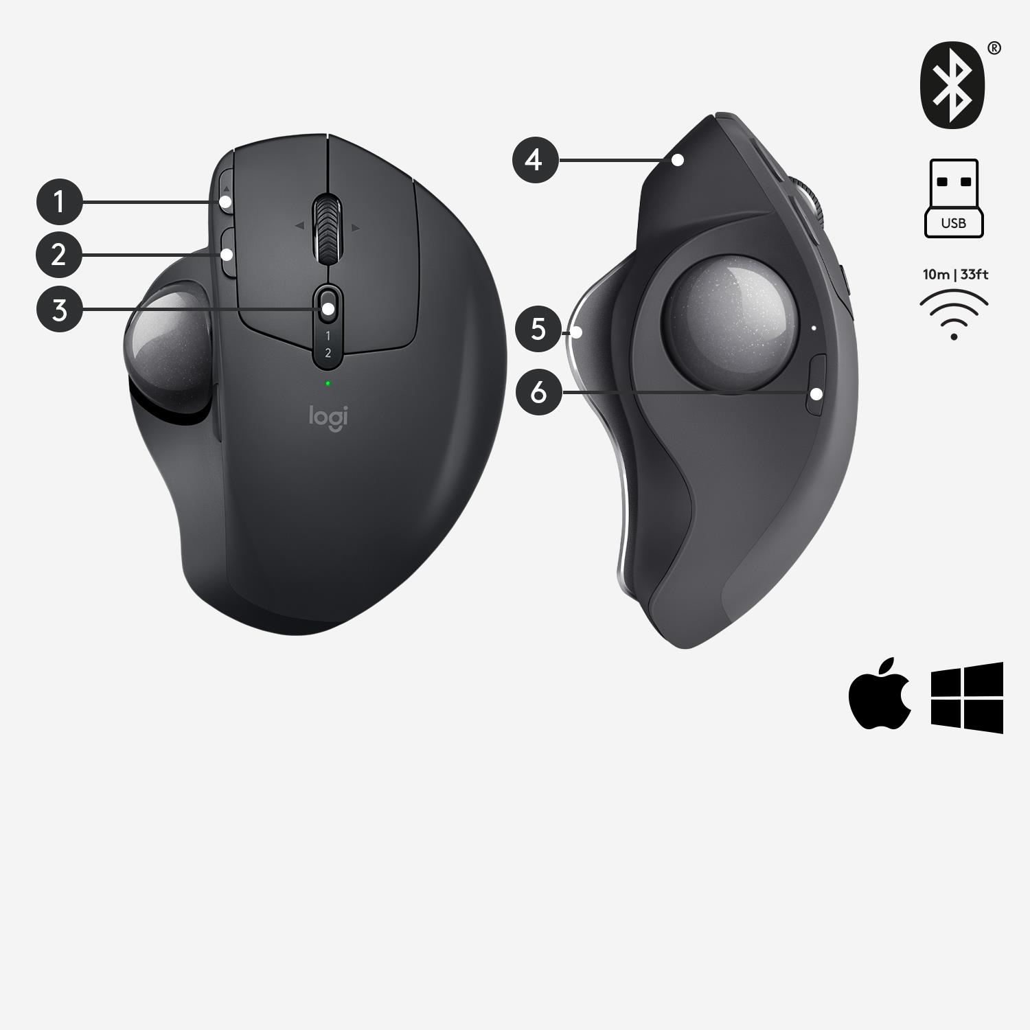 MOUSE USB OPTICAL WRL MX ERGO/910-005179 LOGITECH - Image 7