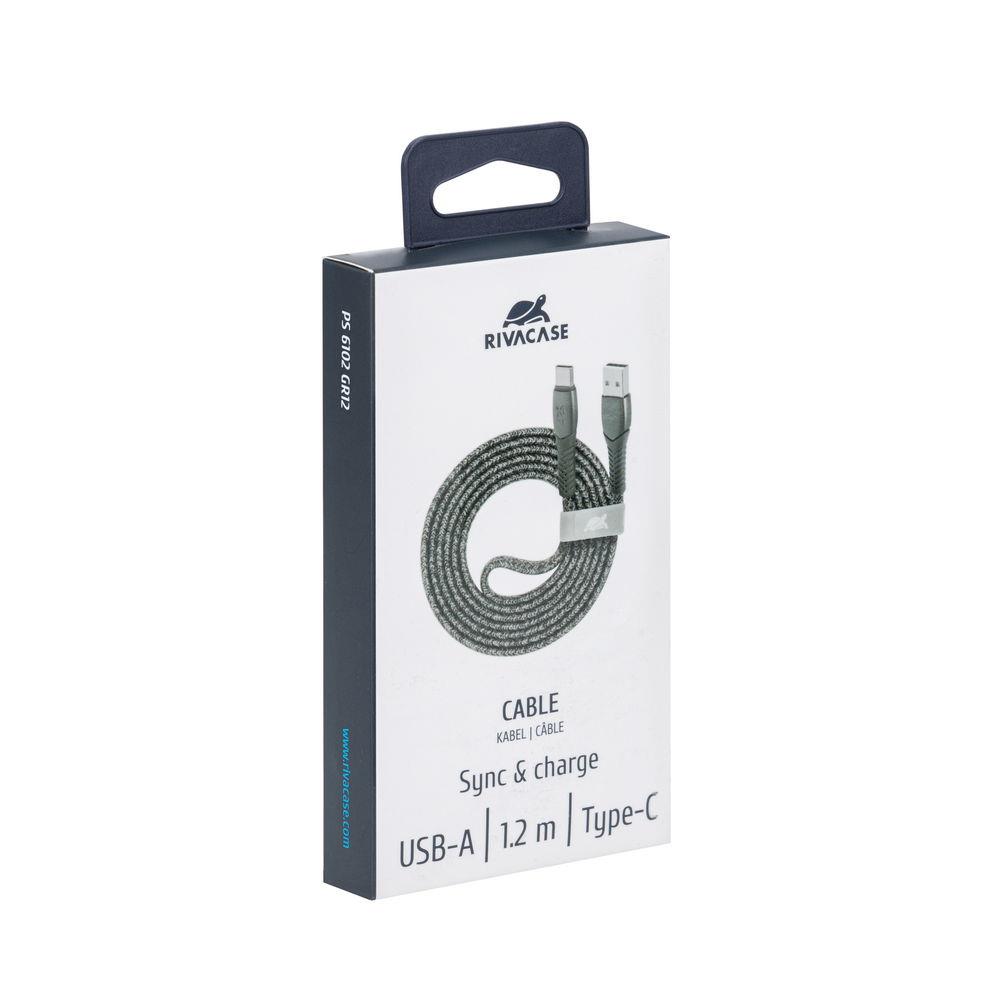 CABLE USB-C TO USB2.0 1.2M/GREY PS6102 GR12 RIVACASE - Image 14