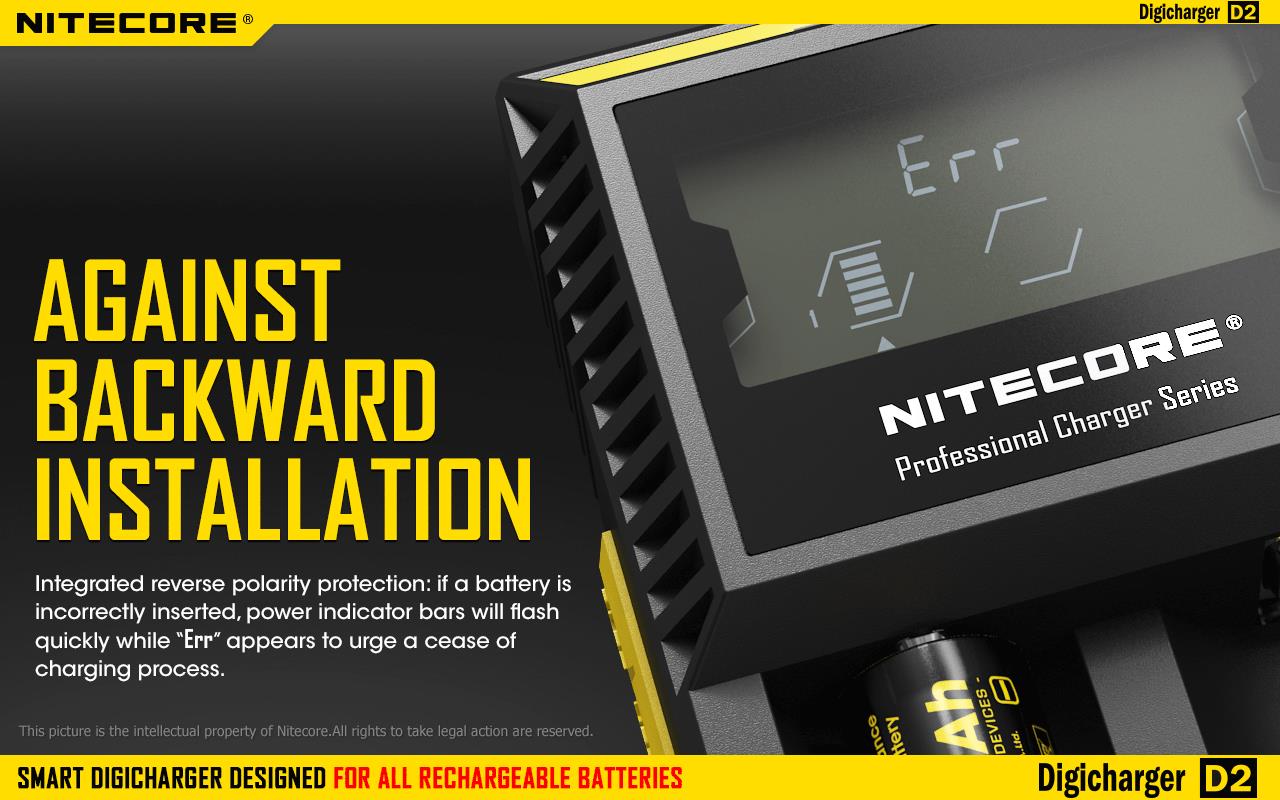 BATTERY CHARGER 2-SLOT/D2 EU NITECORE - Image 3