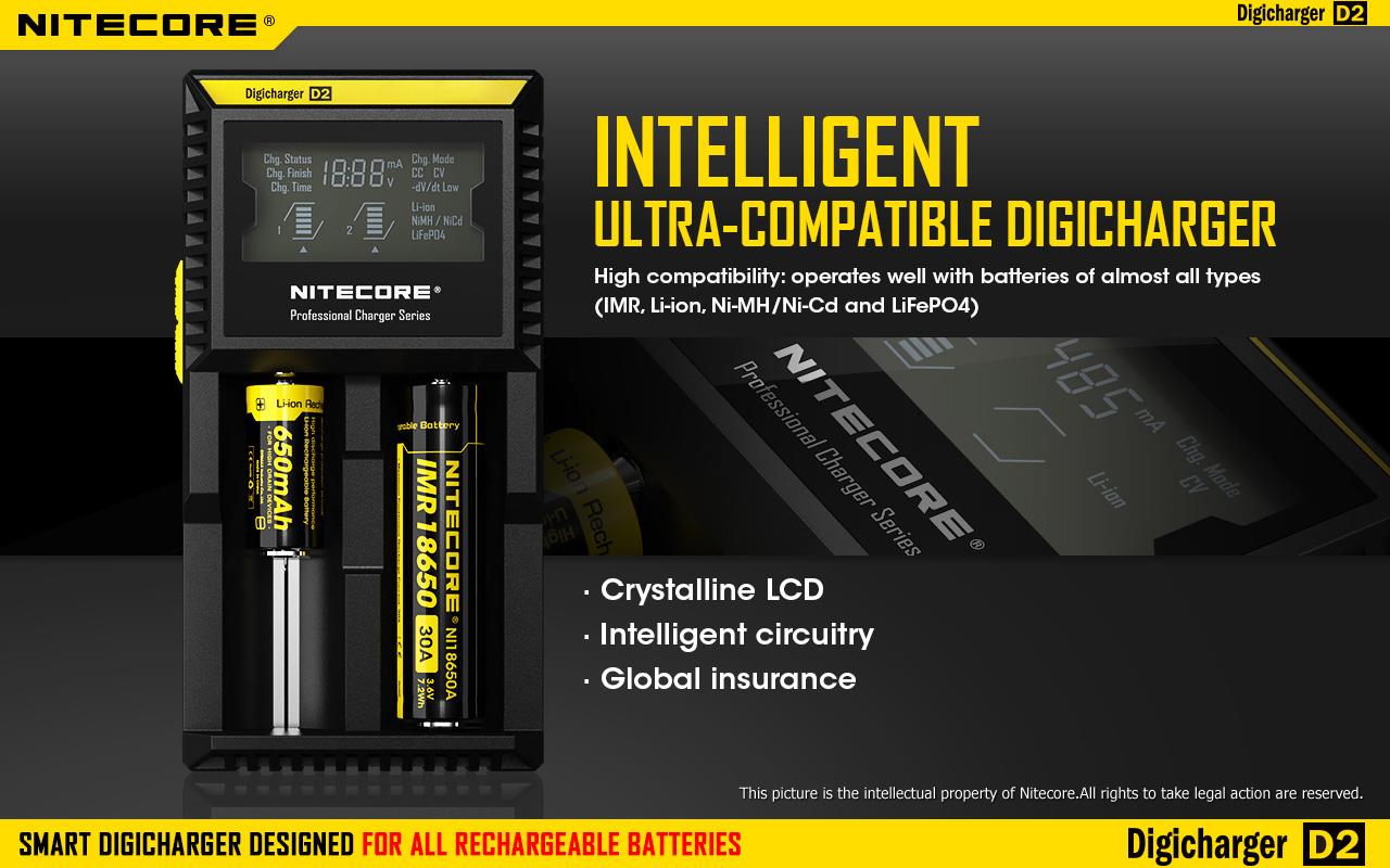 BATTERY CHARGER 2-SLOT/D2 EU NITECORE - Image 8