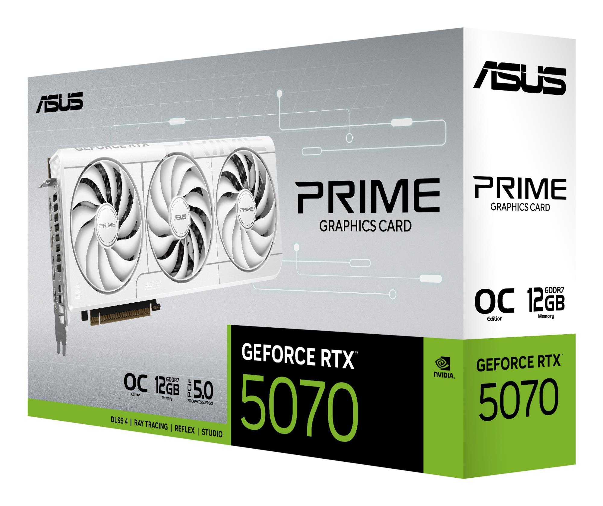 Graphics Card ASUS NVIDIA GeForce RTX 5070 12 GB GDDR7 192 bit Triple slot Fansink 1xHDMI 3xDisplayPort PRIME-RTX5070-O12G-WHITE - Image 10