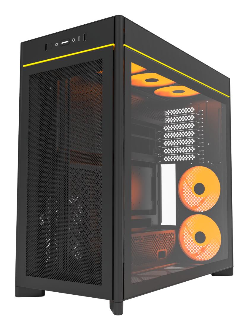 Case MONTECH HS01 PRO MidiTower Case product features Removeable HDD basket/Transparent panel Not included ATX MicroATX MiniITX Colour Black HS01PRO(B) - Image 4