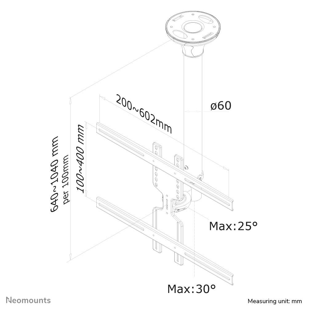 TV SET ACC CEILING MOUNT 22-52/FPMA-C400SILVER NEOMOUNTS - Image 3