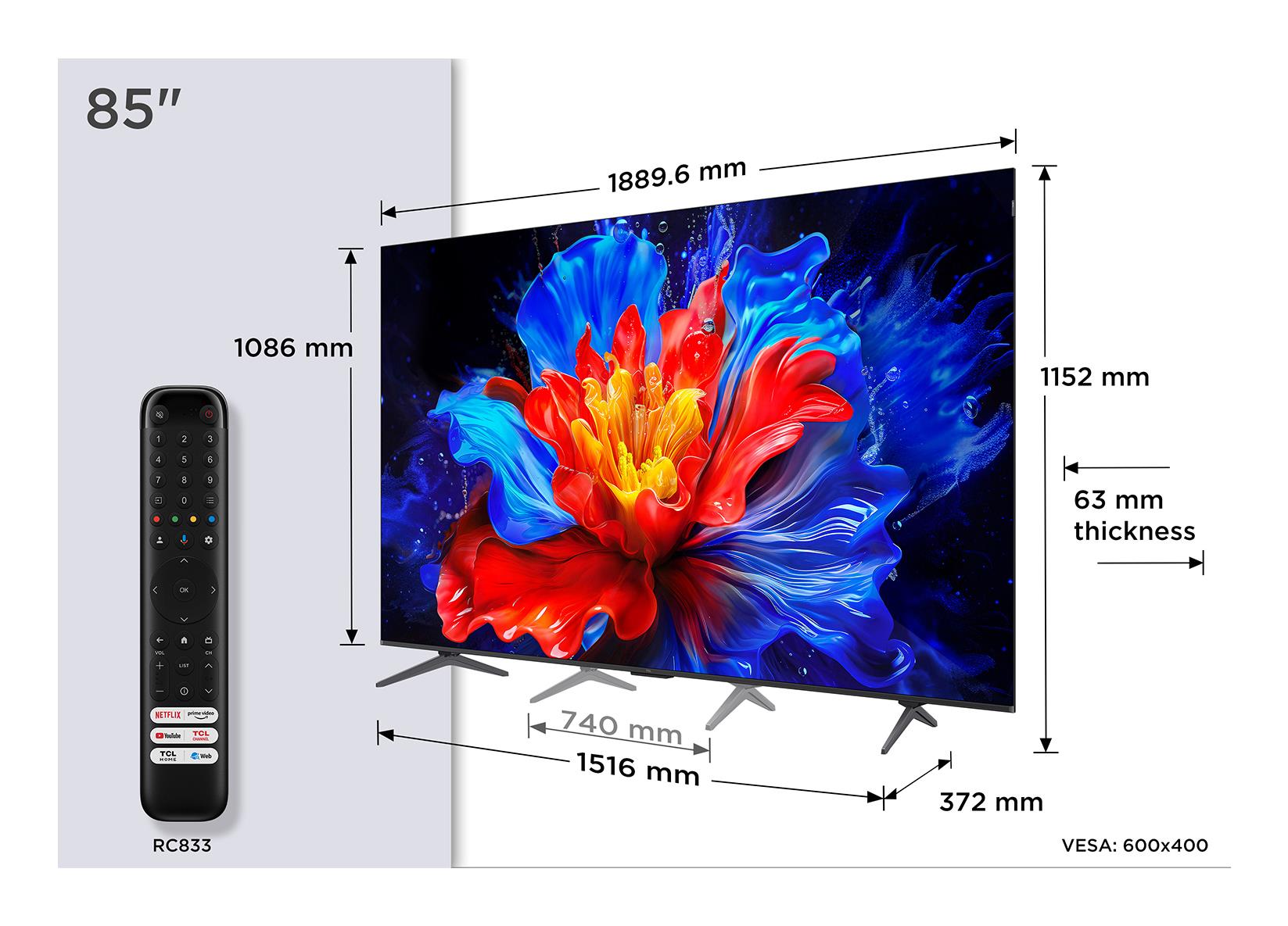 TV Set TCL 85 " 4K Ultra HD 3840 x 2160 pixels Flat 16:9 QLED 85P8K - Image 11