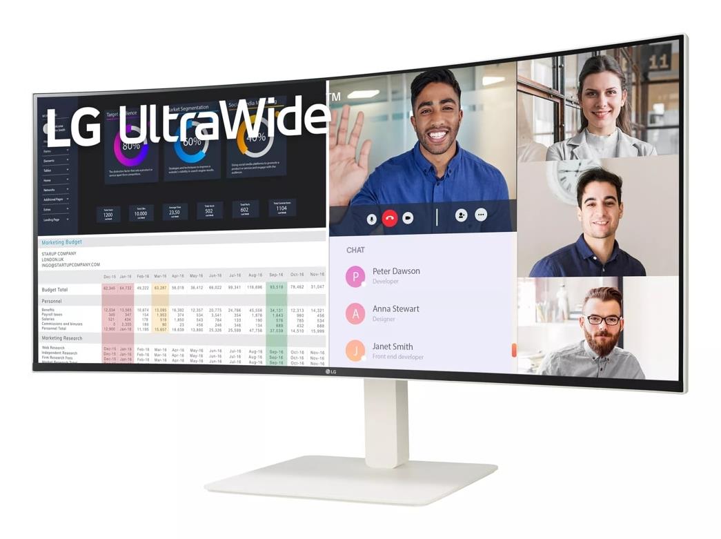 LCD Monitor LG 38WR85QC-W 37.5" Business/Curved/21 : 9 Panel IPS 3840x1600 21:9 144 Hz 1 ms Colour White 38WR85QC-W - Image 3