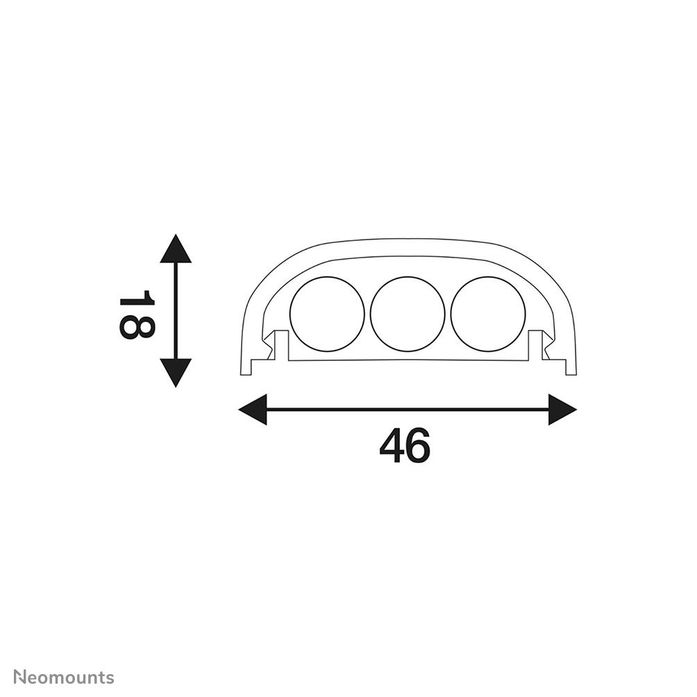 TV SET ACC CABLE COVER/NS-CC050SILVER NEOMOUNTS - Image 3