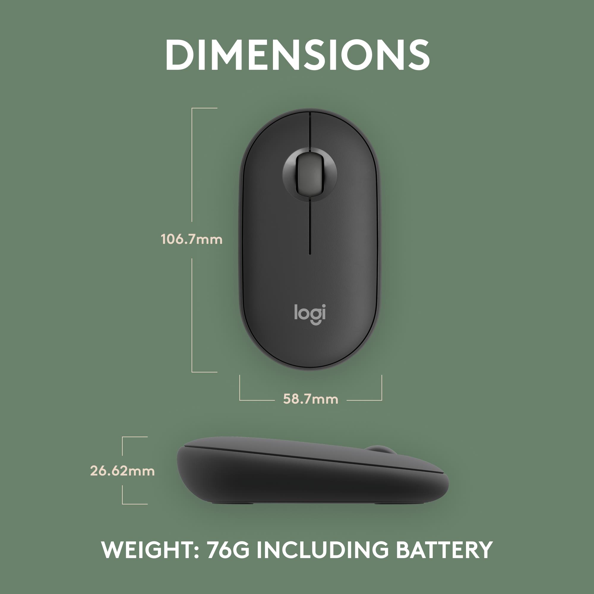 MOUSE USB OPTICAL WRL M350S/BLACK 910-007015 LOGITECH - Image 25