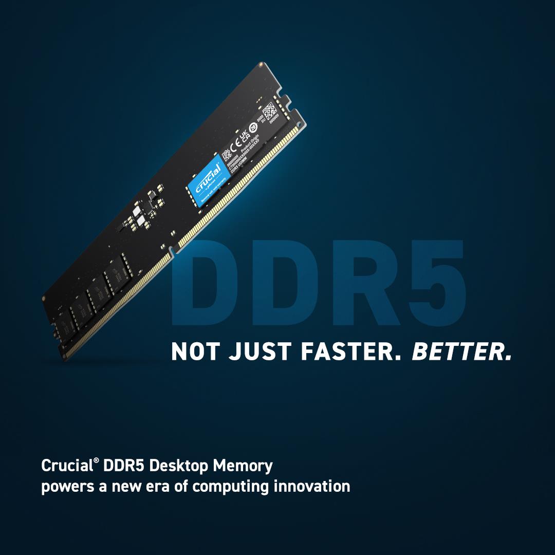 MEMORY DIMM 16GB DDR5-4800/KIT2 CT2K8G48C40U5 CRUCIAL - Image 2