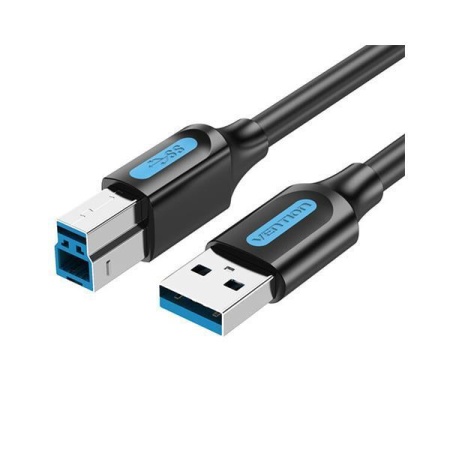CABLE USB2.0 MALE TO MALE/2M BLACK COQBH VENTION