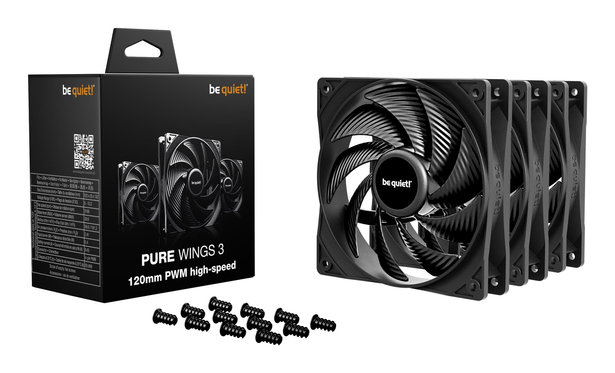 CASE FAN 120MM PURE WINGS 3/PWM HS 3-PACK BL140 BE QUIET - Image 5