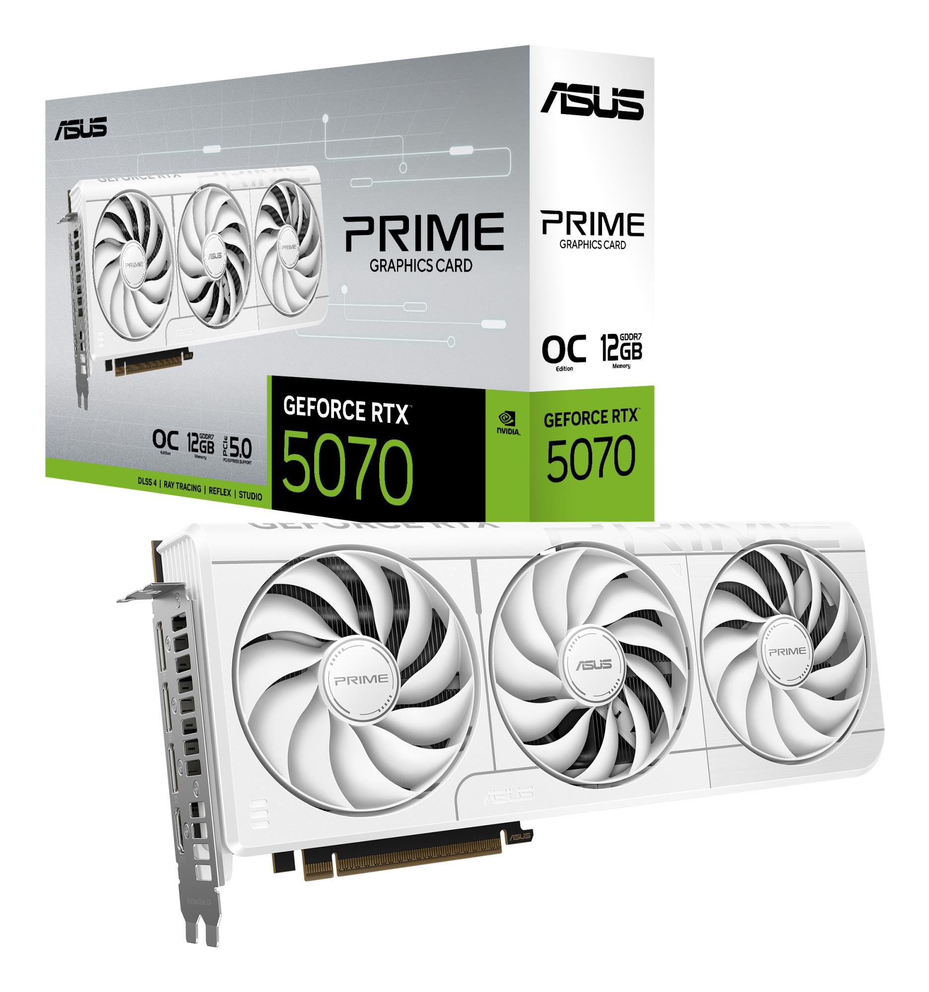 Graphics Card ASUS NVIDIA GeForce RTX 5070 12 GB GDDR7 192 bit Triple slot Fansink 1xHDMI 3xDisplayPort PRIME-RTX5070-O12G-WHITE - Image 11