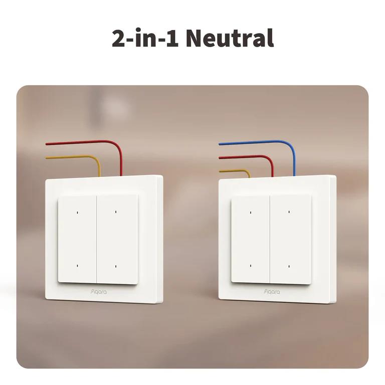 SMART HOME LIGHT SWITCH H2/WS-K08D AQARA - Image 3