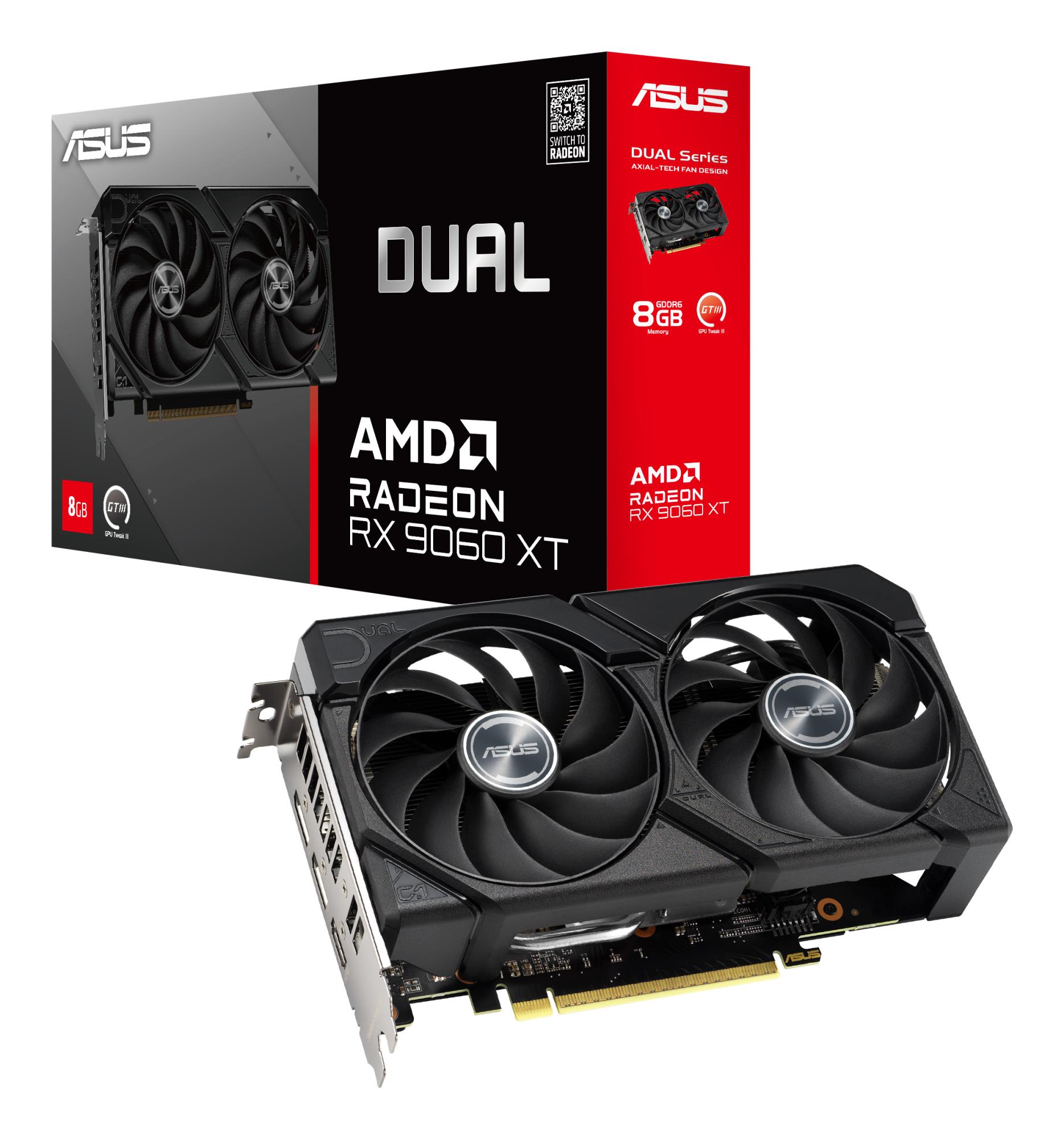 Graphics Card ASUS AMD Radeon RX 9060 XT 8 GB GDDR6 128 bit PCIE 5.0 16x GPU 2550 MHz Dual Slot Fansink 1xHDMI 2xDisplayPort DUAL-RX9060XT-8G - Image 18