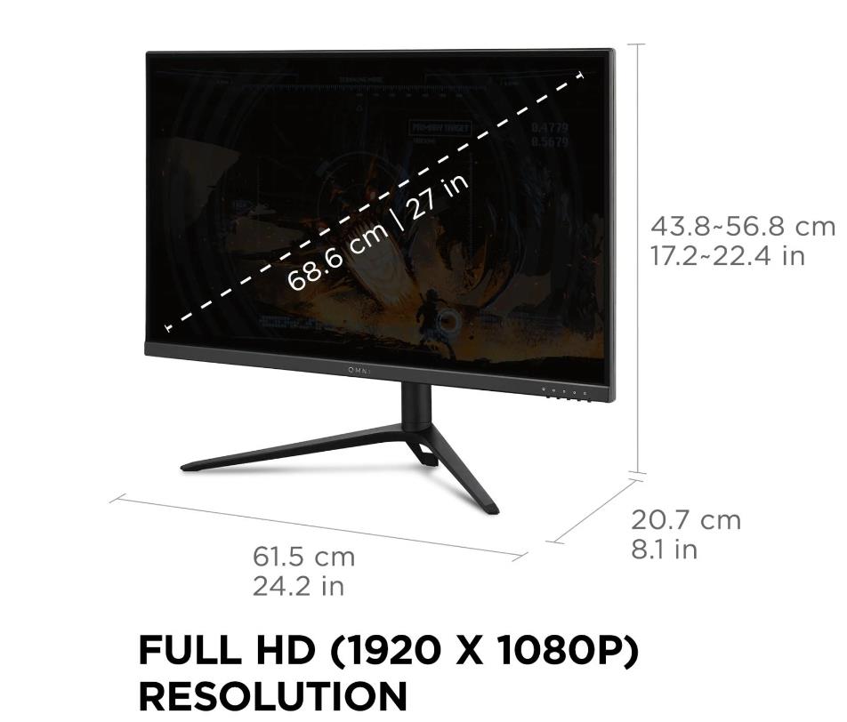 LCD Monitor VIEWSONIC VX2728J 27" Gaming Panel IPS 1920x1080 16:9 165Hz Matte 0.5 ms Speakers Swivel Pivot Height adjustable Tilt Colour Black VX2728J - Image 13
