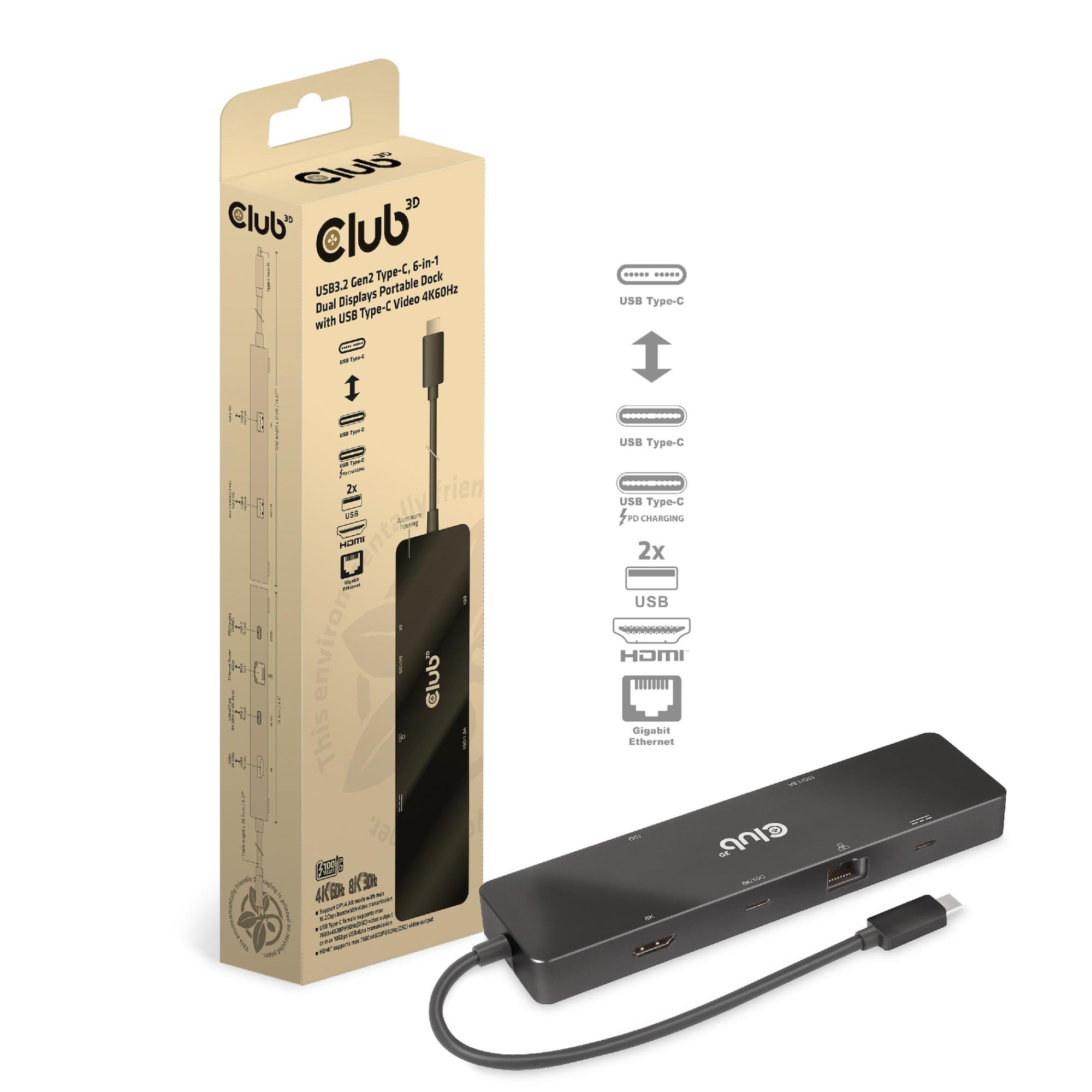 NB ACC DOCKING STATION 6IN1/USB-C 100W CSV-1584 CLUB3D - Image 8