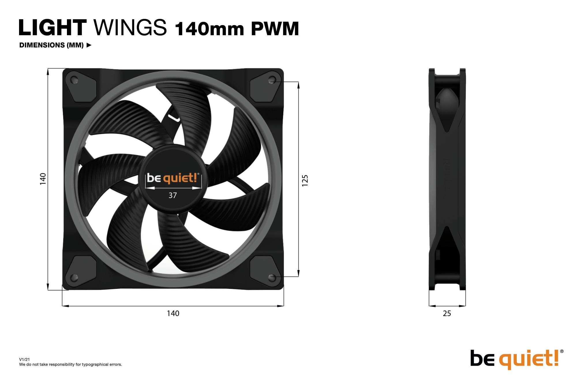 CASE FAN 140MM LIGHT WINGS/BL074 BE QUIET - Image 11