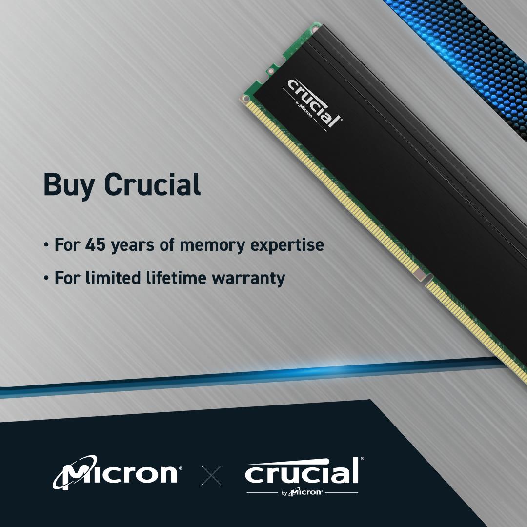 MEMORY DIMM PRO 32GB DDR4-3200/KIT2 CP2K16G4DFRA32A CRUCIAL - Image 6