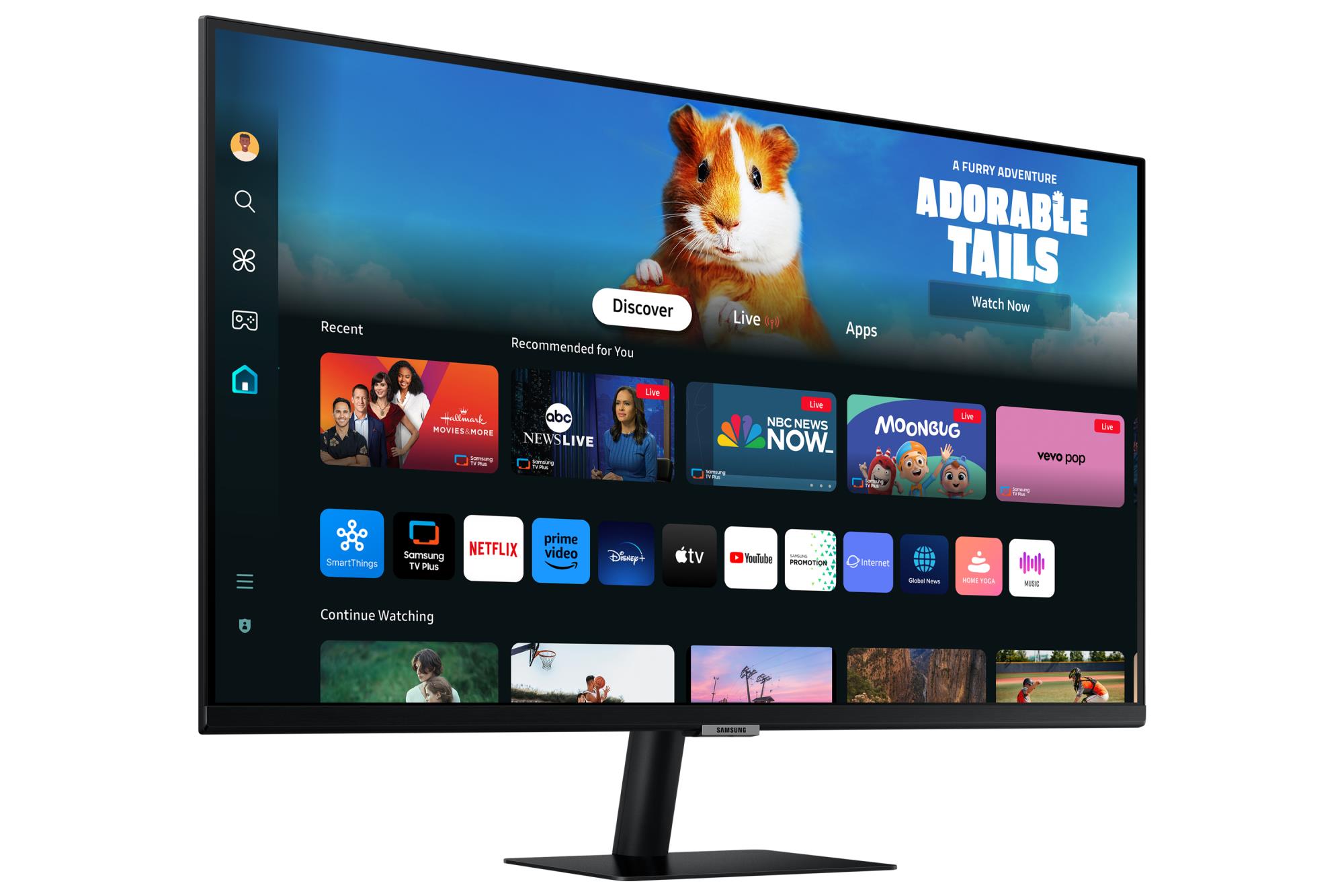 LCD Monitor SAMSUNG 27" TV Monitor/Smart Panel VA 1920x1080 16:9 60Hz Matte 4 ms Speakers Tilt Colour Black LS27DM500EUXDU - Image 4