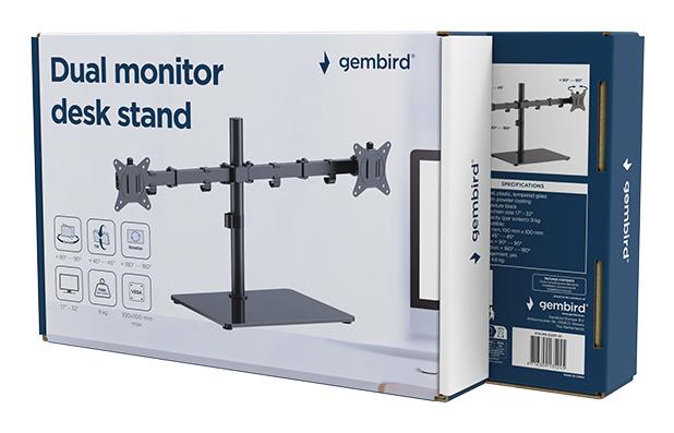 MONITOR ACC DESK STAND 17-32"/DUAL MS-D2ST-01 GEMBIRD - Image 5