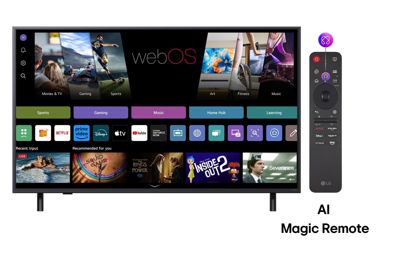 TV Set LG 50" 4K/Smart 3840x2160 Wireless LAN Bluetooth webOS Black 50QNED82A3B - Image 2