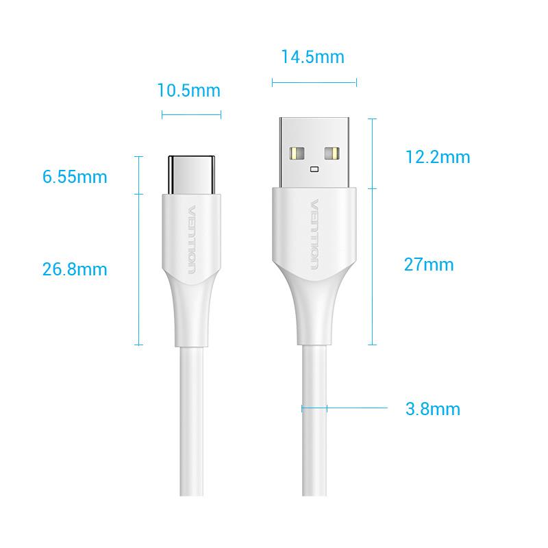 CABLE USB-C TO USB2.0/1.5M WHITE CTHWG VENTION - Image 19