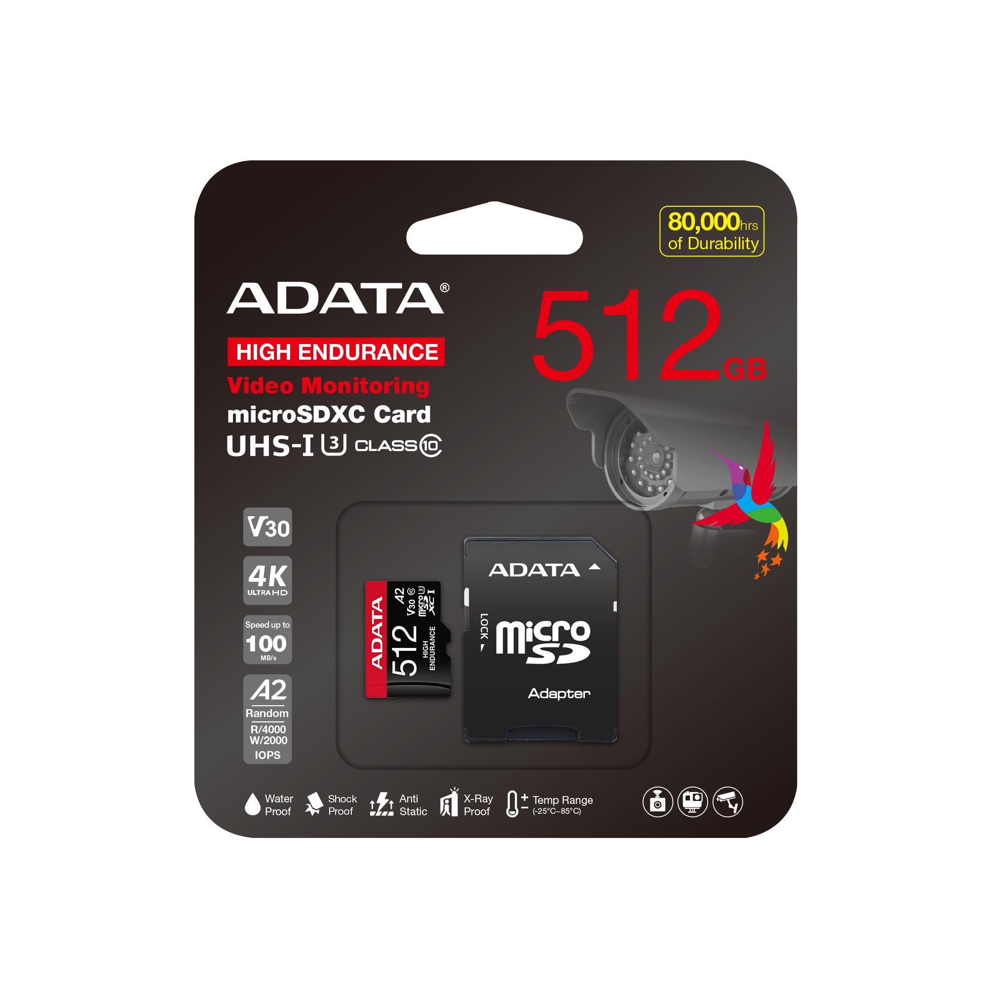 MEMORY MICRO SDXC 512GB W/AD./AUSDX512GUI3V30SHA2-RA1 ADATA - Image 9