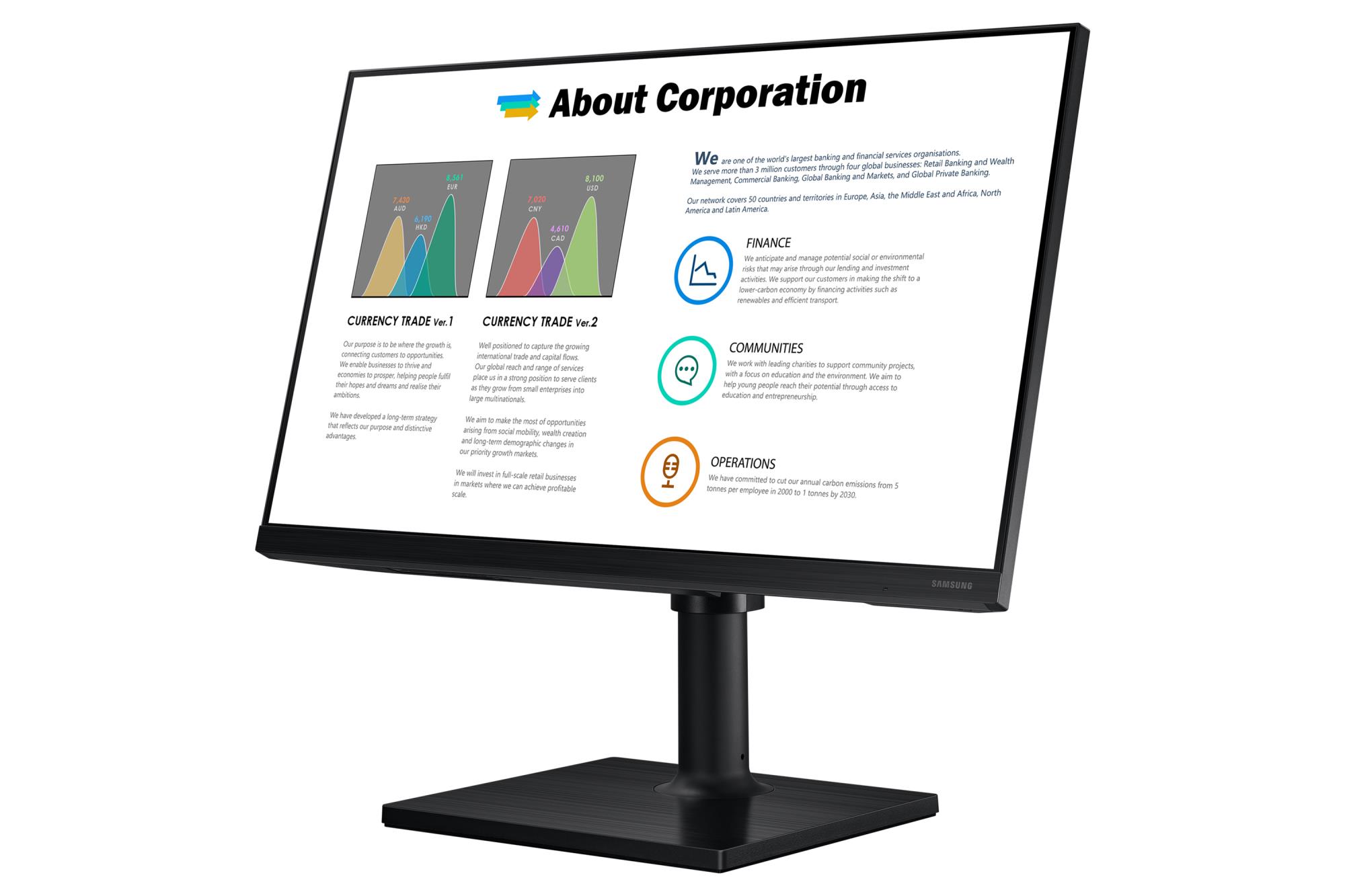 LCD Monitor SAMSUNG 24" Business Panel IPS 1920x1080 16:9 75Hz 5 ms Swivel Pivot Height adjustable Tilt Colour Black LF24T450FQRXXE - Image 15