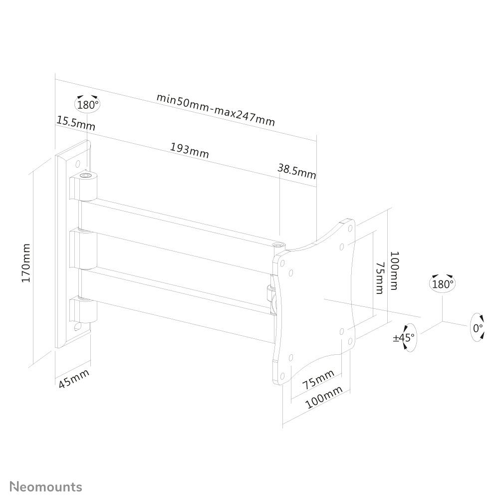 TV SET ACC WALL MOUNT SILVER/10-24" FPMA-W820 NEOMOUNTS - Image 24