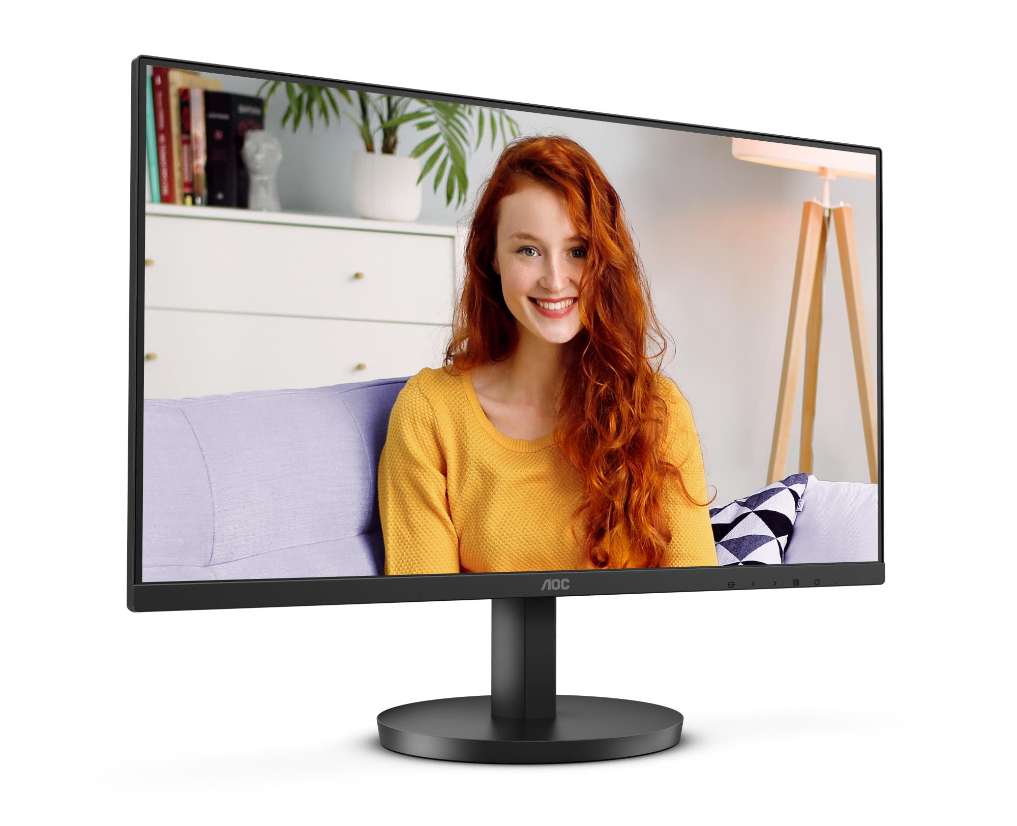 LCD Monitor AOC 24" Panel VA 1920x1080 16:9 100 Hz Matte 1 ms Speakers Tilt Colour Black 24B3HMA2 - Image 11