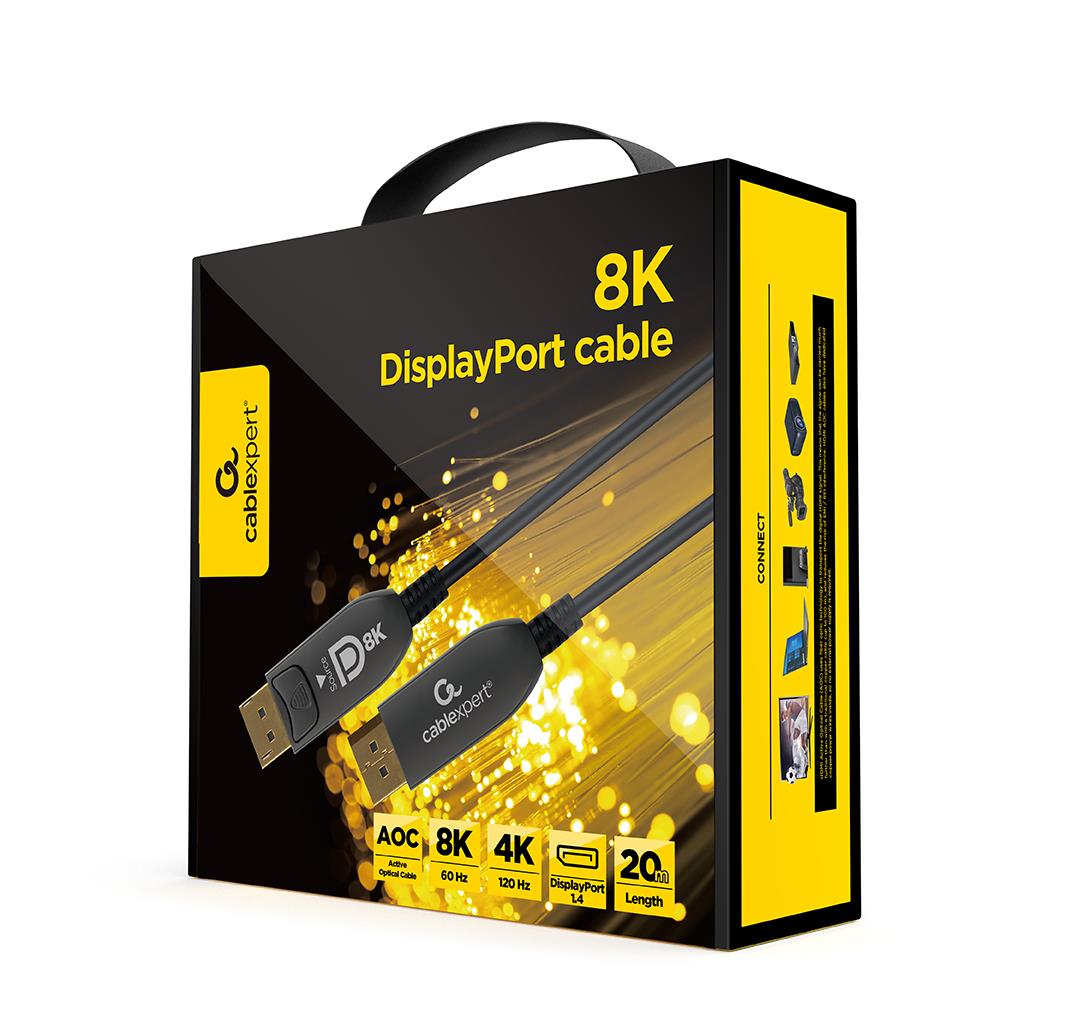 CABLE DISPLAY PORT 20M AOC/PREM CC-DP8K-AOC-20M GEMBIRD - Image 6