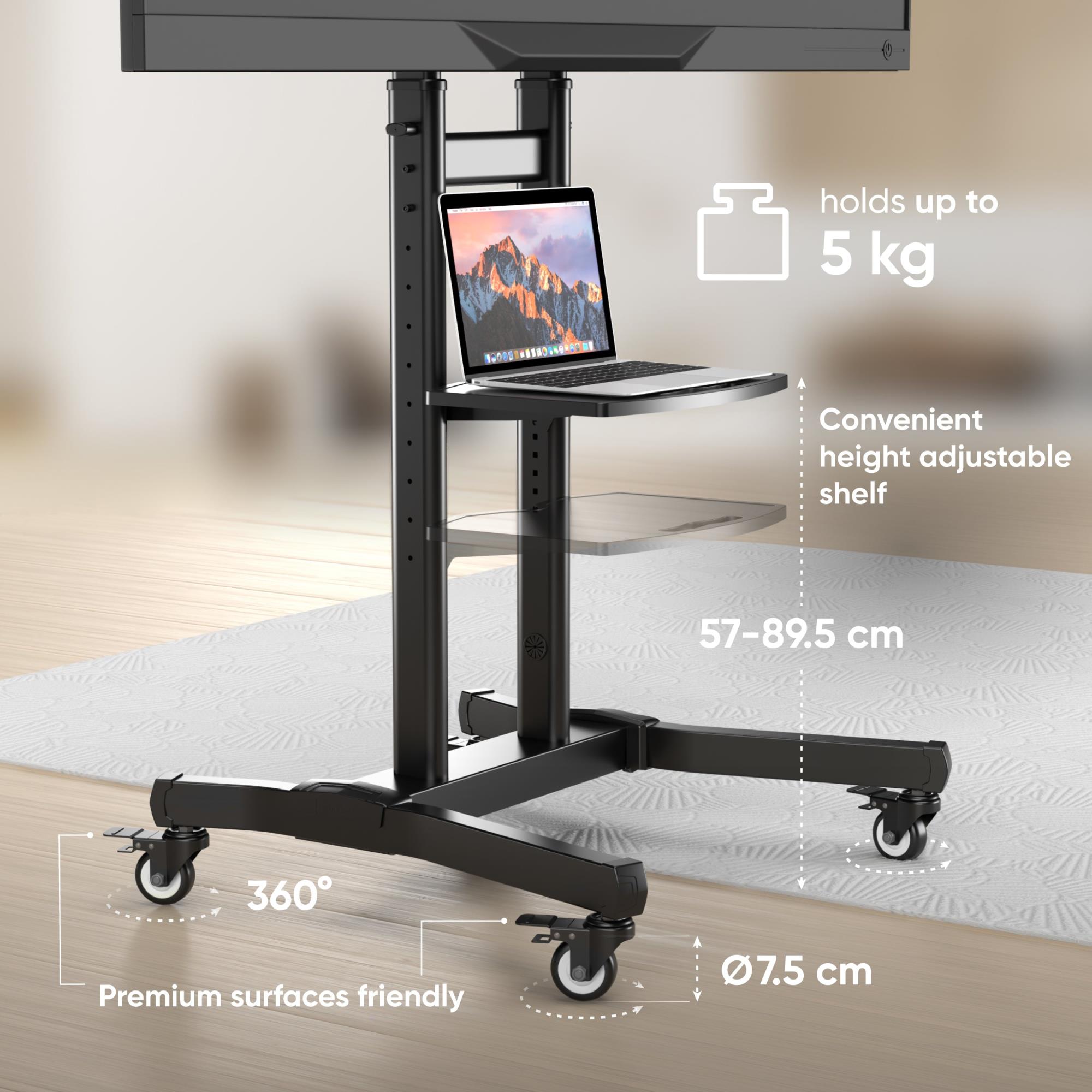 TV SET ACC MOBILE STAND/50-90"/BLACK TS1891-B ONKRON - Image 7