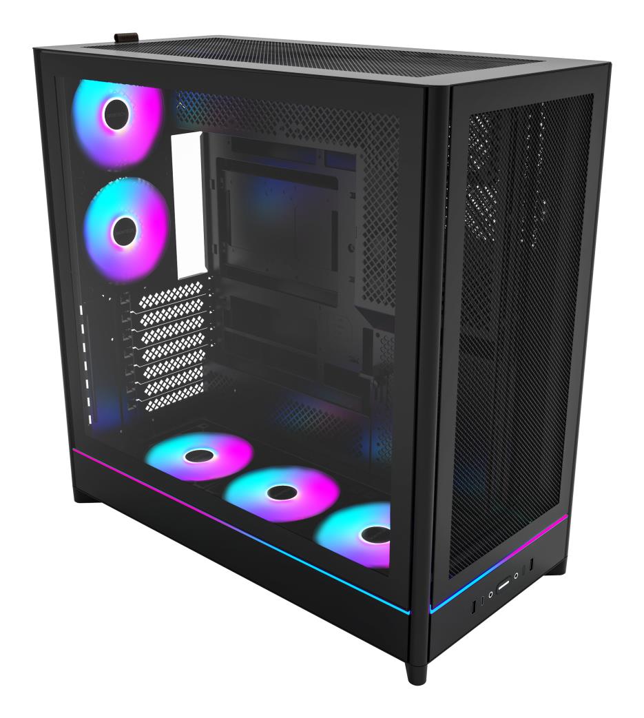Case MONTECH HS01 PRO MidiTower Case product features Removeable HDD basket/Transparent panel Not included ATX MicroATX MiniITX Colour Black HS01PRO(B) - Image 3