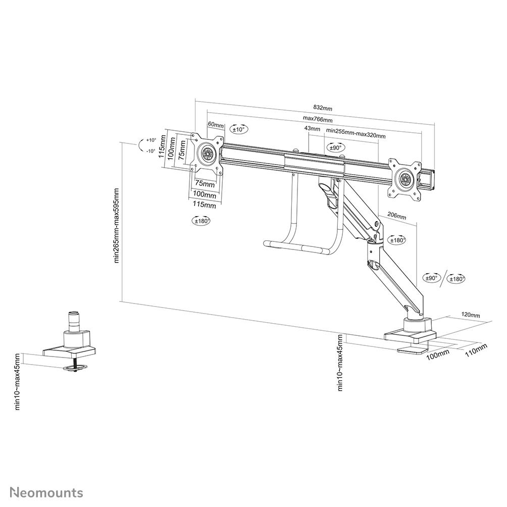 MONITOR ACC DESK MOUNT 10-32"/NM-D775DXWHITE NEOMOUNTS - Image 17