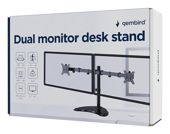 MONITOR ACC DESK STAND 13-32"/DUAL MS-D2ST-02 GEMBIRD - Image 6