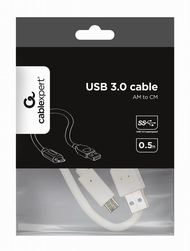 CABLE USB-C TO USB3 0.5M WHITE/CCP-USB3-AMCM-W-0.5M GEMBIRD - Image 4