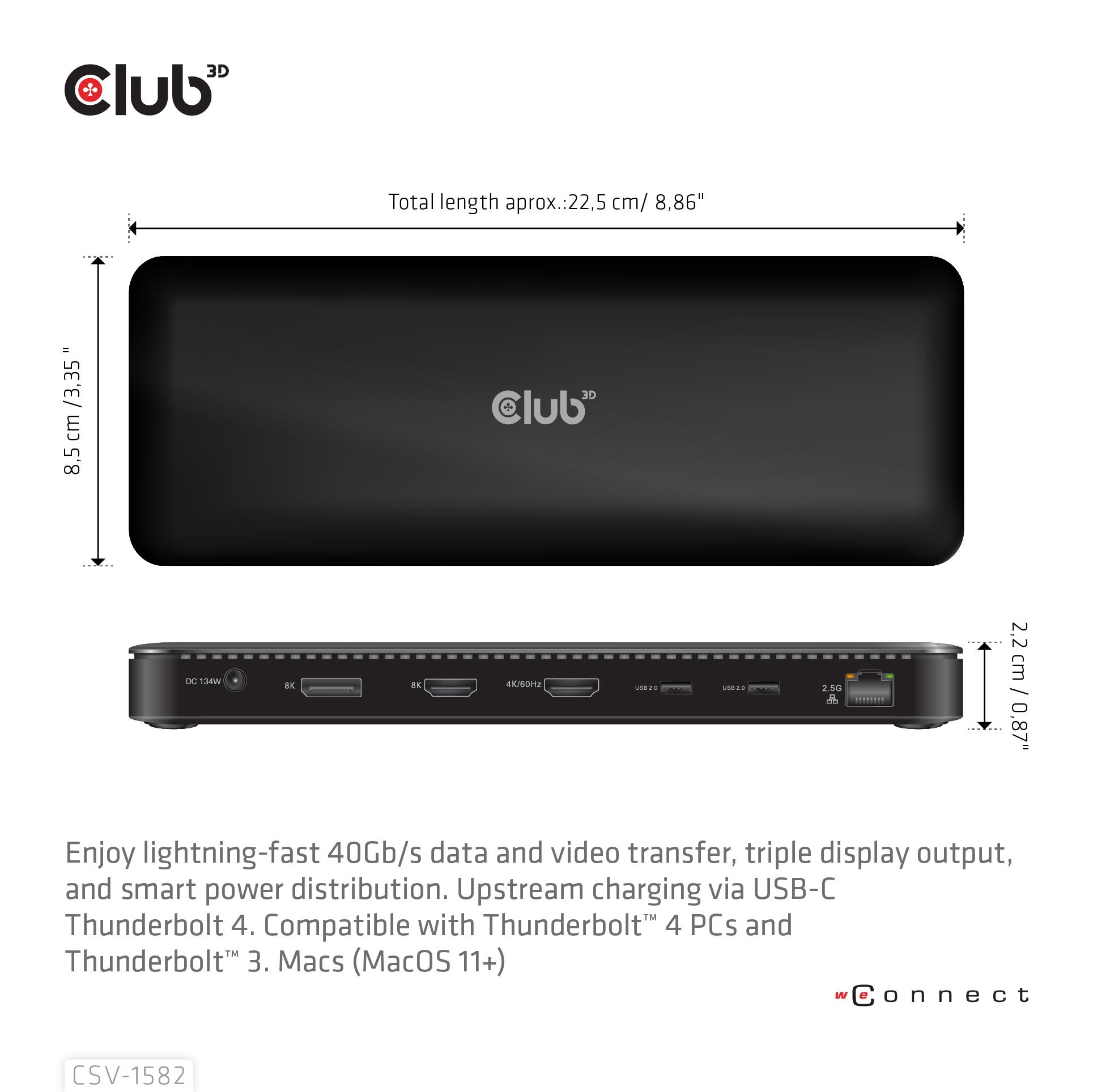 NB ACC DOCKING STATION 12IN1/THUNDERBOLT CSV-1582 CLUB3D - Image 22