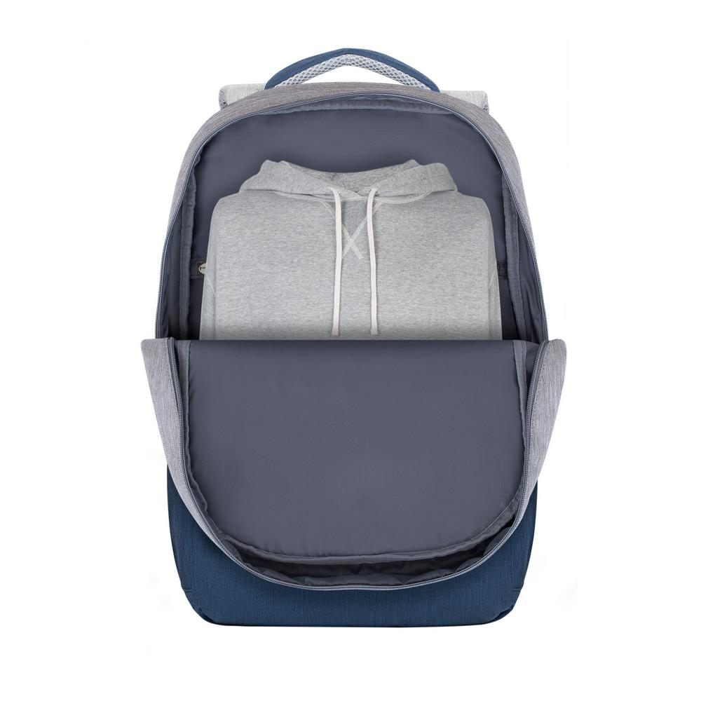 NB BACKPACK ANTI-THEFT 17.3"/7567 GREY/DARK BLUE RIVACASE - Image 21