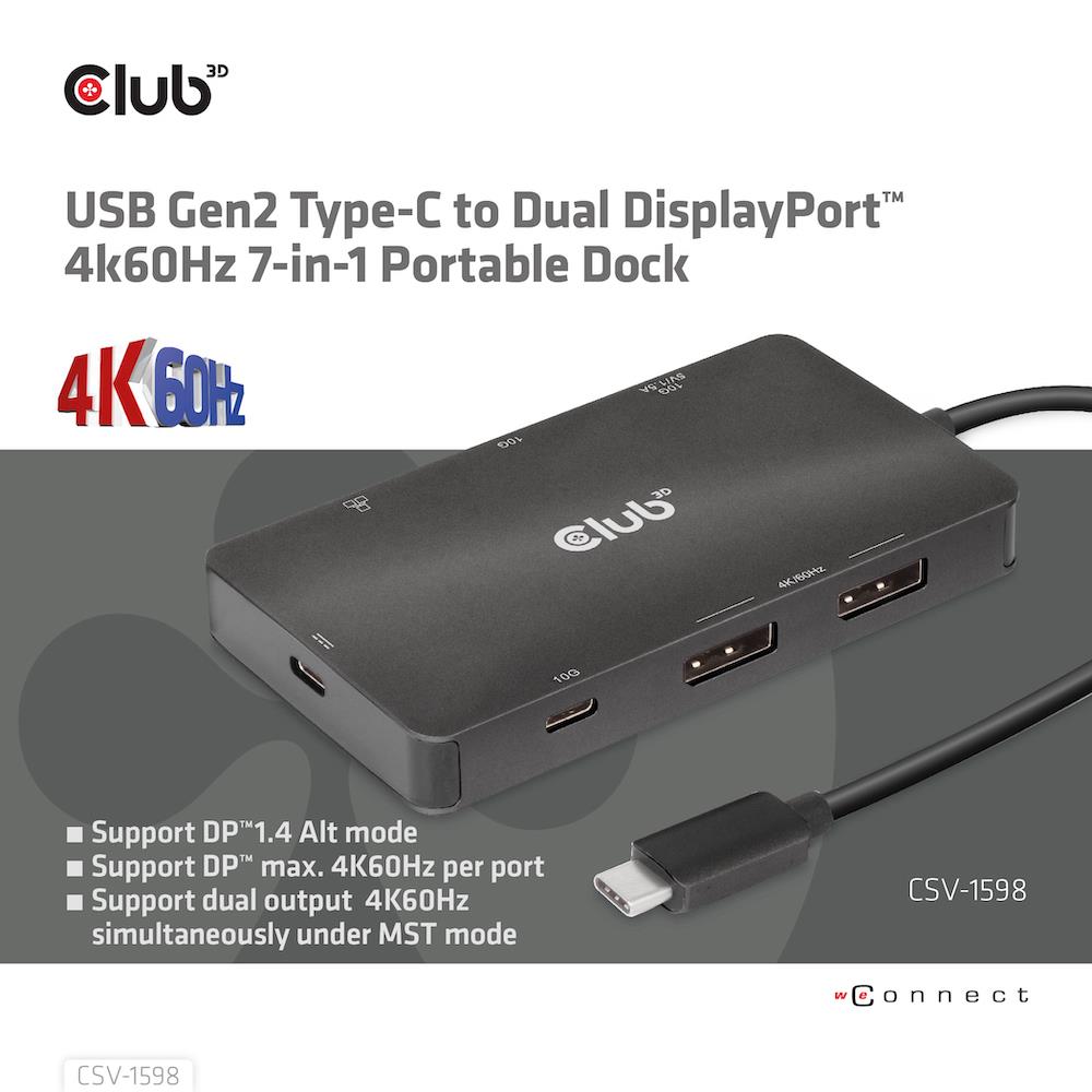 NB ACC DOCKING STATION 7IN1/USB-C 100W CSV-1598 CLUB3D - Image 24